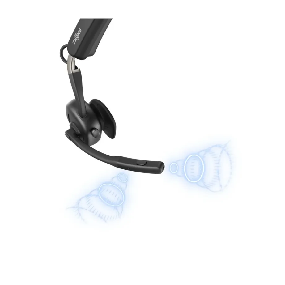 SHOKZ OpenMeet C610-AN-BK-EU must juhtmevaba luujuhtivusega Bluetooth kontorikõrvaklappide komplekt mürasummutava mikrofoniga, 78 g, plastik/titaan, PC/Mac/mobiilseadmetele – 7