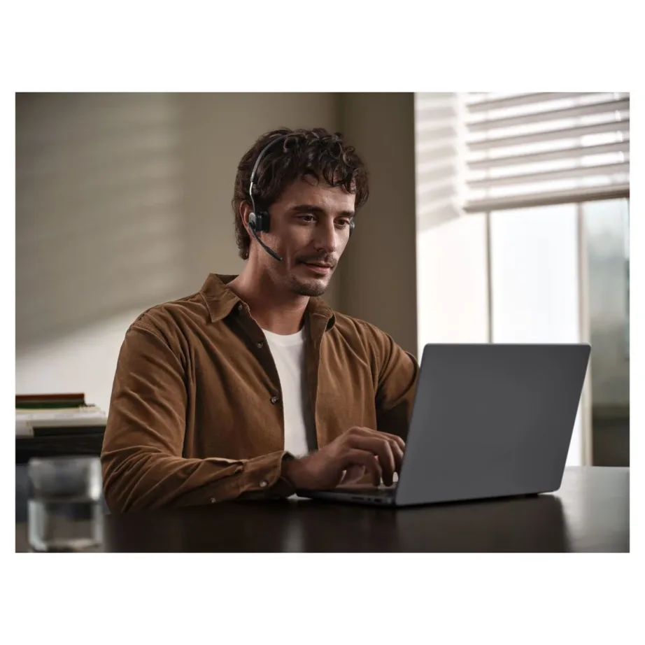 SHOKZ OpenMeet C610-AN-BK-EU must juhtmevaba luujuhtivusega Bluetooth kontorikõrvaklappide komplekt mürasummutava mikrofoniga, 78 g, plastik/titaan, PC/Mac/mobiilseadmetele – 9