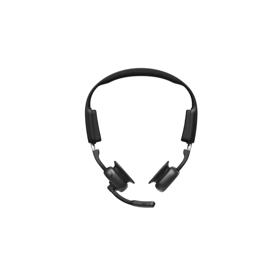 SHOKZ OpenMeet C610-AN-BK-EU must juhtmevaba luujuhtivusega Bluetooth kontorikõrvaklappide komplekt mürasummutava mikrofoniga, 78 g, plastik/titaan, PC/Mac/mobiilseadmetele