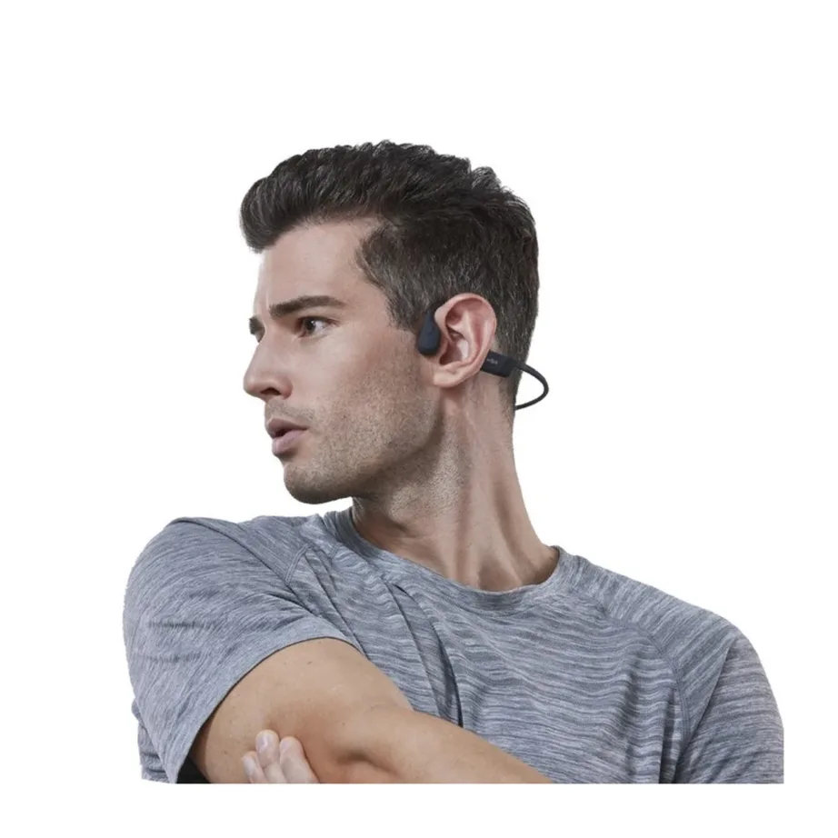 SHOKZ OpenRun 26 g mustad juhtmevabad luujuhtivusega spordikõrvaklapid kaelapaelaga, IP67, Bluetooth 5.1, täiskasvanutele – 5