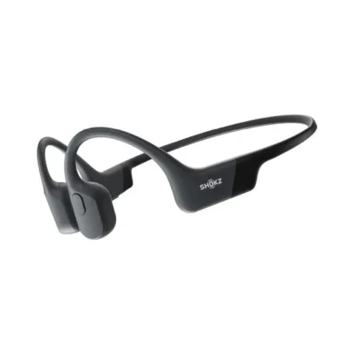 SHOKZ OpenRun 26 g mustad juhtmevabad luujuhtivusega spordikõrvaklapid kaelapaelaga, IP67, Bluetooth 5.1, täiskasvanutele