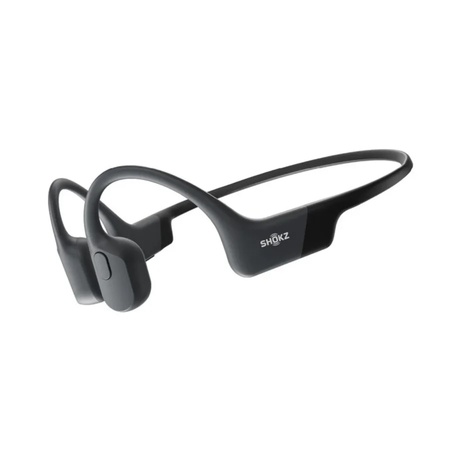 SHOKZ OpenRun 26 g mustad juhtmevabad luujuhtivusega spordikõrvaklapid kaelapaelaga, IP67, Bluetooth 5.1, täiskasvanutele