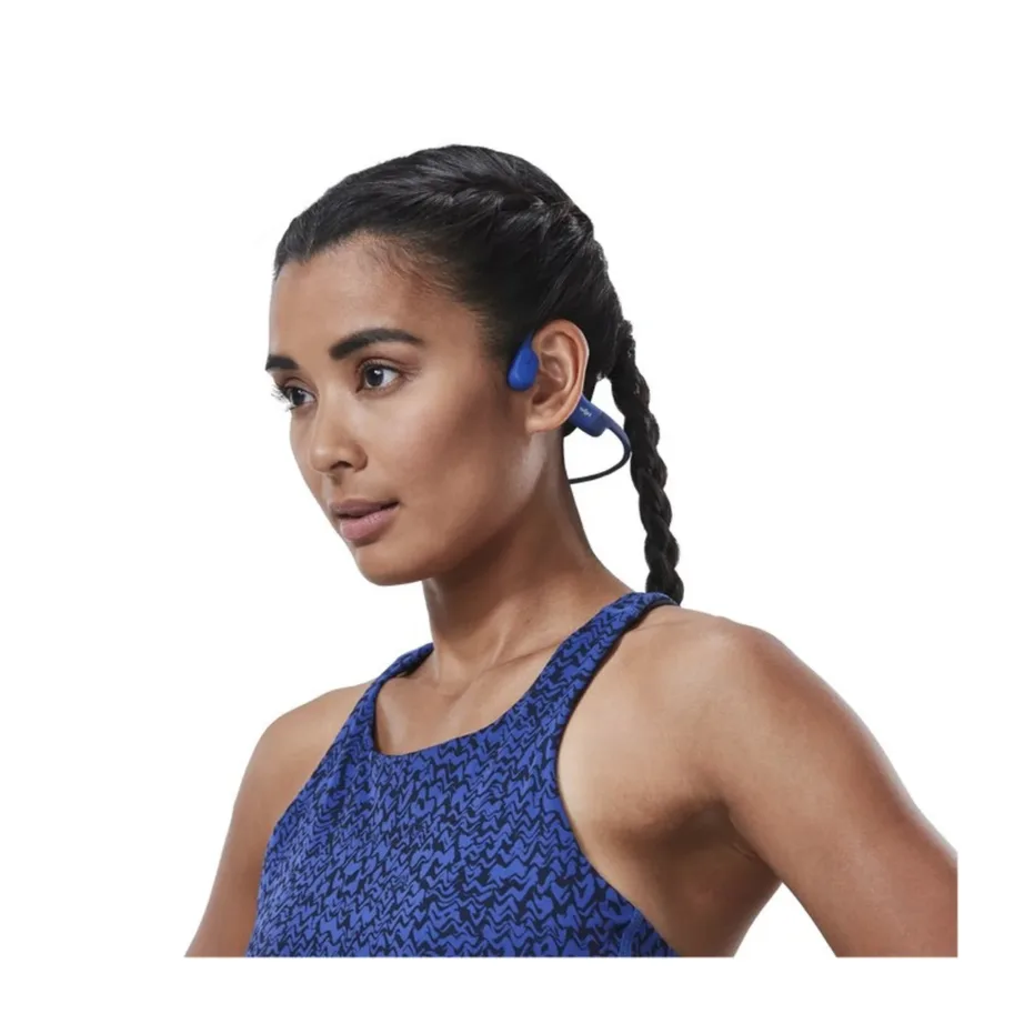 SHOKZ OpenRun 26 g sinised IP67 luujuhtivusega spordikõrvaklapid kaelaribaga, Bluetooth 5.1 – 4