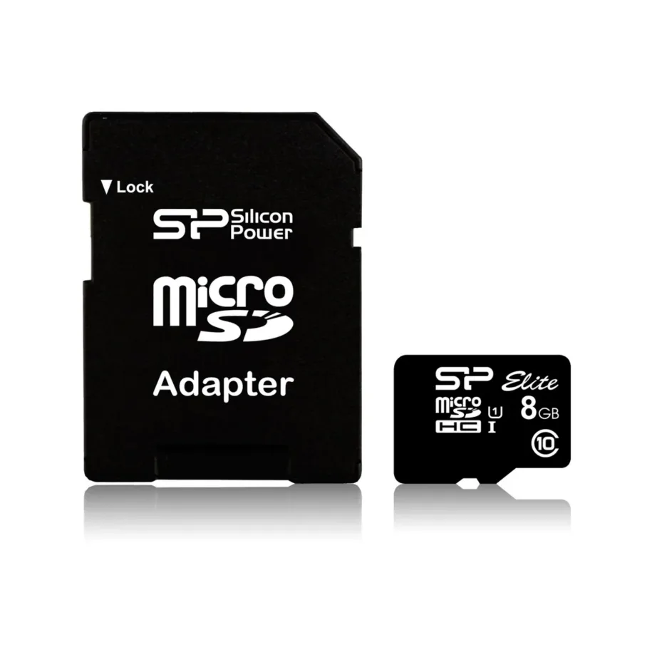 Silicon Power Elite SP008GBSTHBU1V10SP 8 GB microSDHC Class 10 UHS-I mälukaart 85 MB/s SD-adapteriga