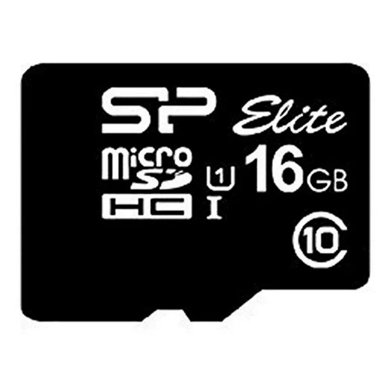 Silicon Power Elite SP016GBSTHBU1V10SP 16 GB microSDHC UHS-I Class 10 must veekindel mälukaart SD-adapteriga