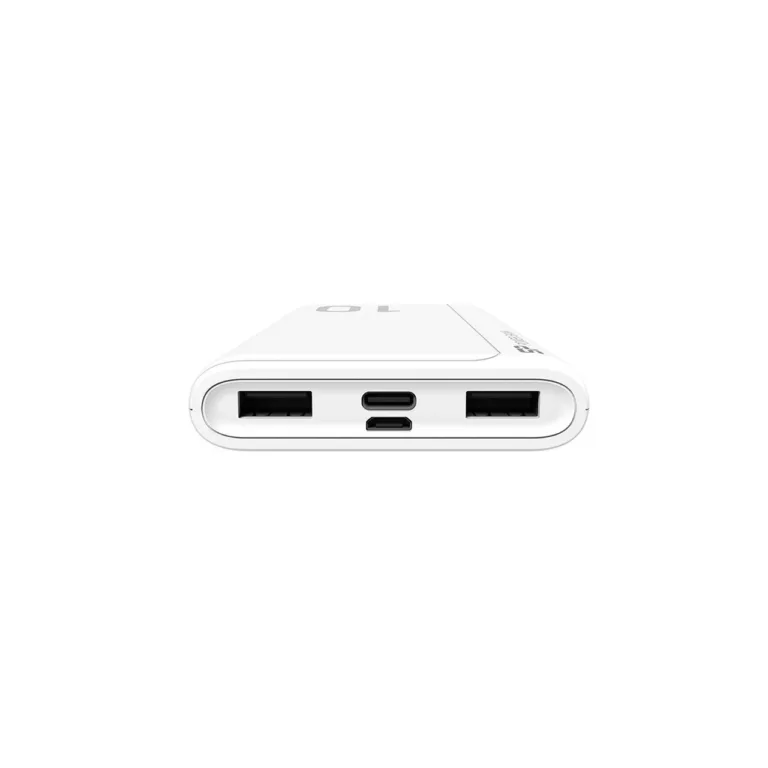 Silicon Power GP15 SP10KMAPBKGP150W 10 000 mAh valge akupank, 2x USB 2.1A, USB-C ja Micro-USB, LED-indikaator