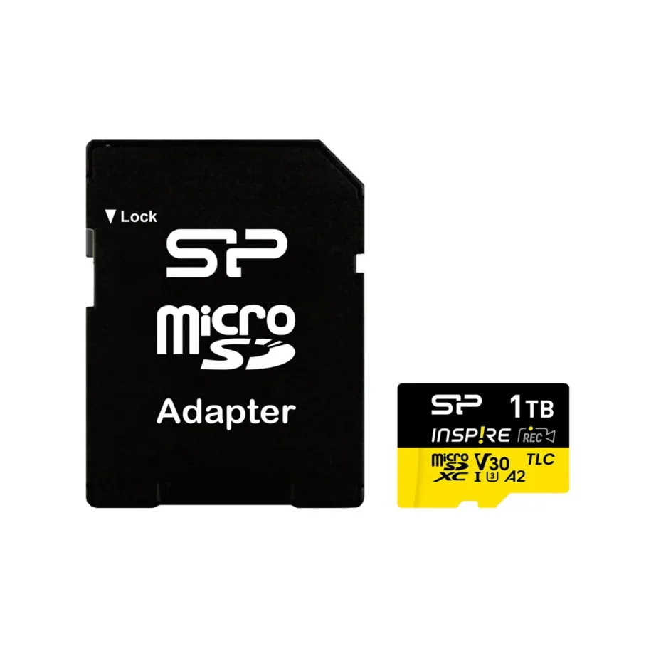 Silicon Power Inspire 256GB microSDXC UHS-I U3 V30 170MB/s must mälukaart koos SD-adapteriga, veekindel