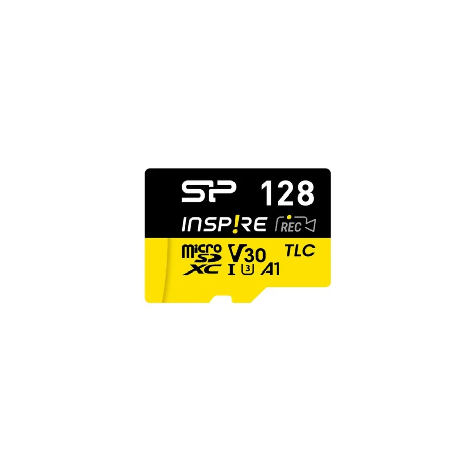 Silicon Power Inspire SP128GBSTXLV3V1NSP 128GB MicroSDXC UHS-I U3 V30 A2 veekindel mälukaart 170MB/s must + SD adapter