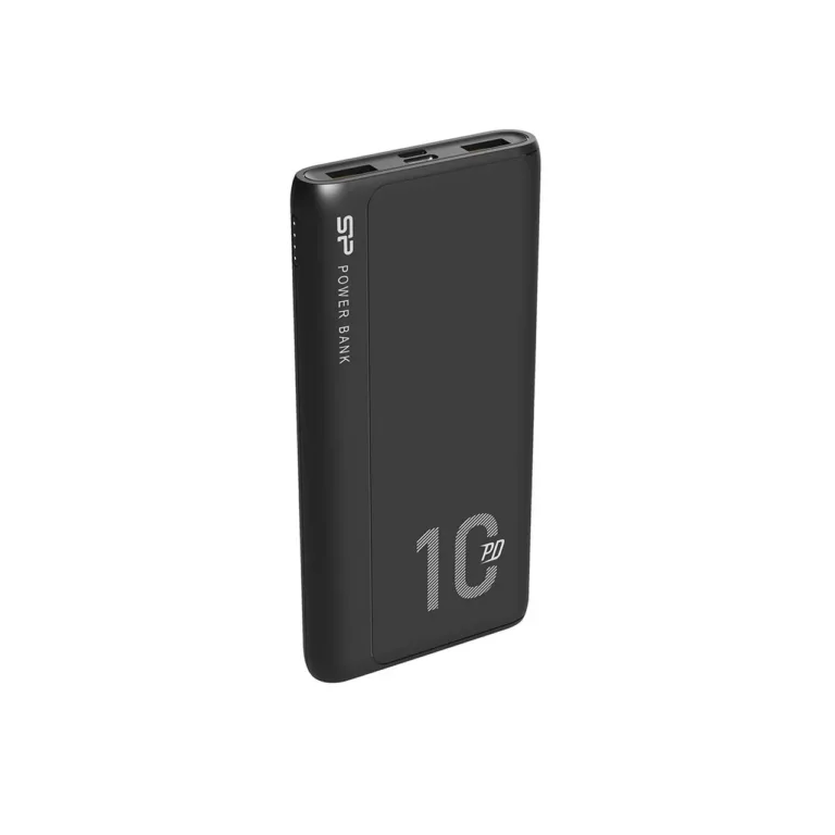 Silicon Power QP15 SP10KMAPBKQP150K 10 000 mAh must plastkorpusega akupank 2x USB-A, USB-C PD, Micro-USB, 3 seadme laadimiseks