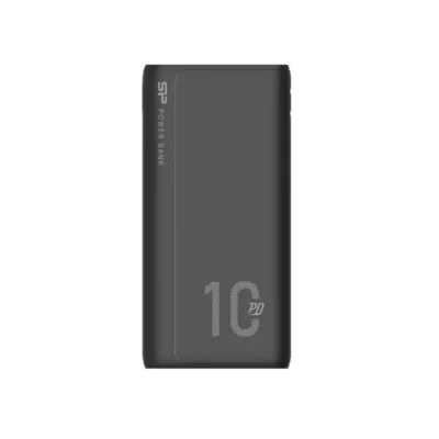 Silicon Power QP15 SP10KMAPBKQP150K 10 000 mAh must plastkorpusega akupank 2x USB-A, USB-C PD, Micro-USB, 3 seadme laadimiseks