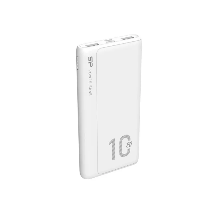 Silicon Power QP15 SP10KMAPBKQP150W 10000mAh valge akupank 2x USB-A, USB-C PD, 3 seadmele