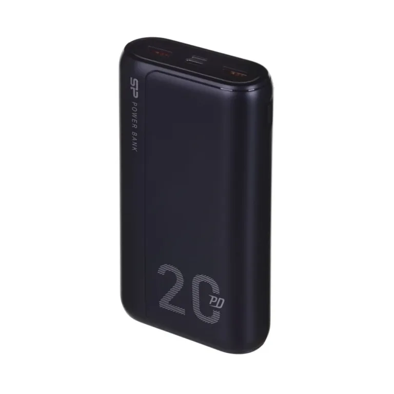 Silicon Power QS15 SP20KMAPBKQS150K 20000 mAh must 2x USB-A ja USB-C PD kiirlaadimisega akupank 3 seadmele