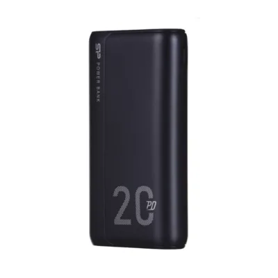 Silicon Power QS15 SP20KMAPBKQS150K 20000 mAh must 2x USB-A ja USB-C PD kiirlaadimisega akupank 3 seadmele