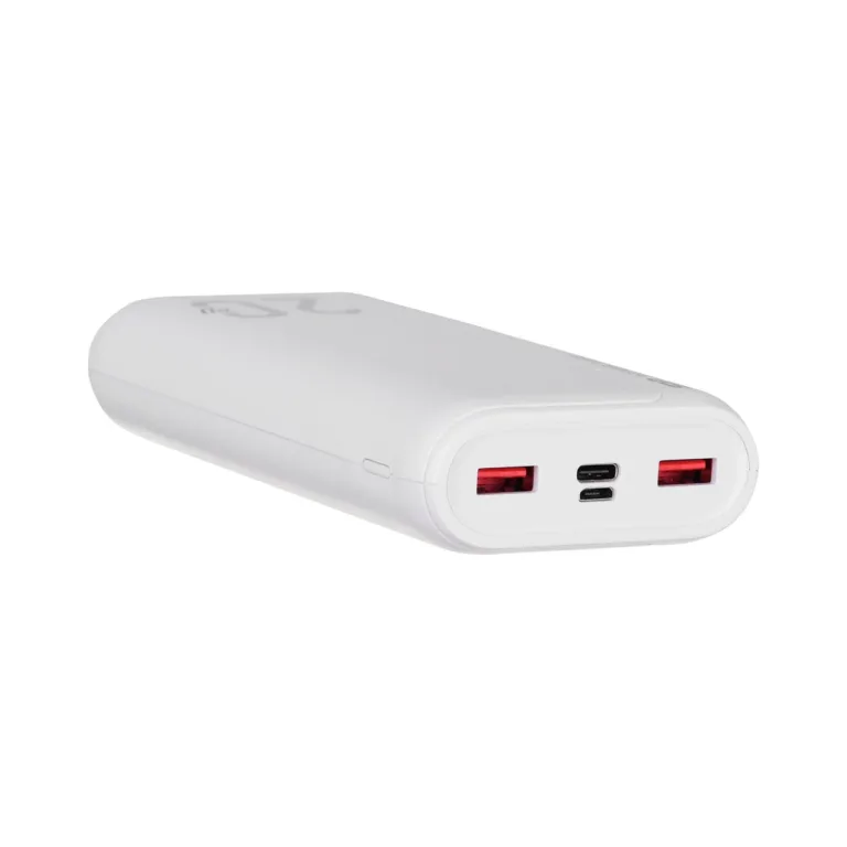 Silicon Power QS15 SP20KMAPBKQS150W 20000 mAh valge akupank, 2x USB, USB-C PD, kolme seadme samaaegseks laadimiseks
