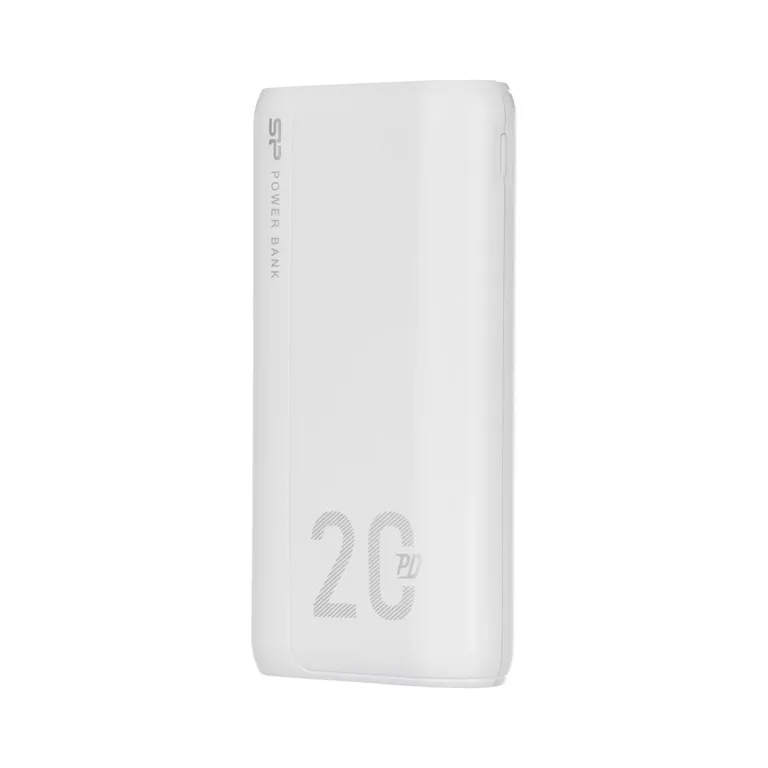 Silicon Power QS15 SP20KMAPBKQS150W 20000 mAh valge akupank, 2x USB, USB-C PD, kolme seadme samaaegseks laadimiseks