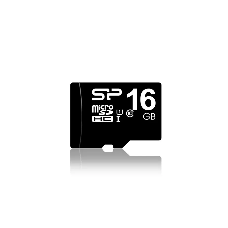 Silicon Power SP016GBSTH010V10SP 16GB must veekindel ja põrutuskindel microSDHC mälukaart