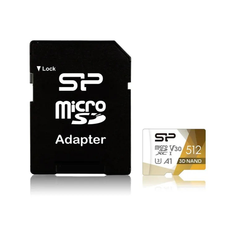 Silicon Power SP512GBSTXDU3V20AB 512GB valge MicroSDXC mälukaart UHS-I U3 V30 100MB/s SD-adapteriga, veekindel