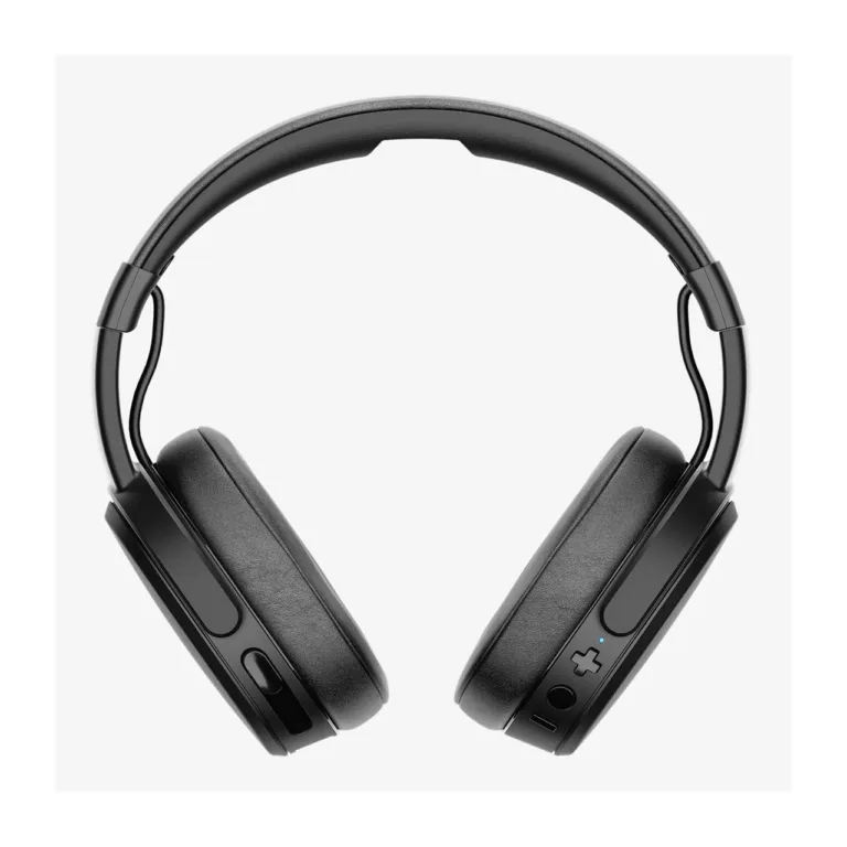 Skullcandy Crusher Wireless mustad Bluetooth ülepea kõrvaklapid 40h akuga, mikrofoniga, juhtmevaba ja juhtmega, kokkupandavad, kandekotiga