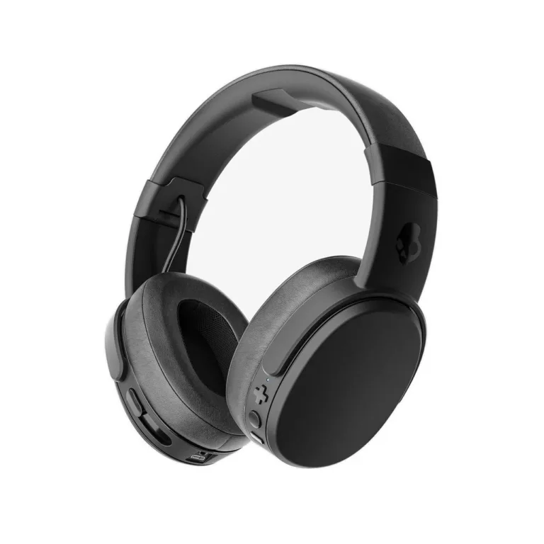 Skullcandy Crusher Wireless mustad Bluetooth ülepea kõrvaklapid 40h akuga, mikrofoniga, juhtmevaba ja juhtmega, kokkupandavad, kandekotiga