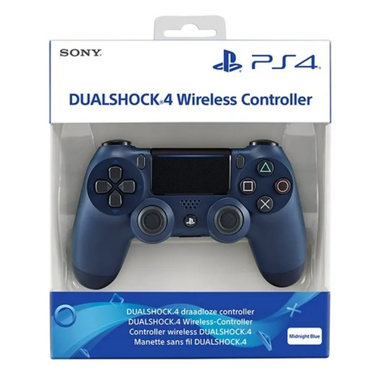 Sony DualShock 4 V2 sinine juhtmevaba/Bluetooth mängupult PlayStation 4-le, 1000 mAh aku, sisseehitatud puuteplaat ja vibratsioon