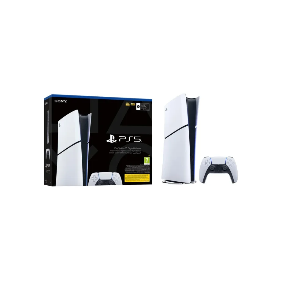 Sony PlayStation 5 Digital Slim 1TB SSD valge/must mängukonsool Wi-Fi 6 ja AMD Ryzen Zen 2 protsessoriga – 6