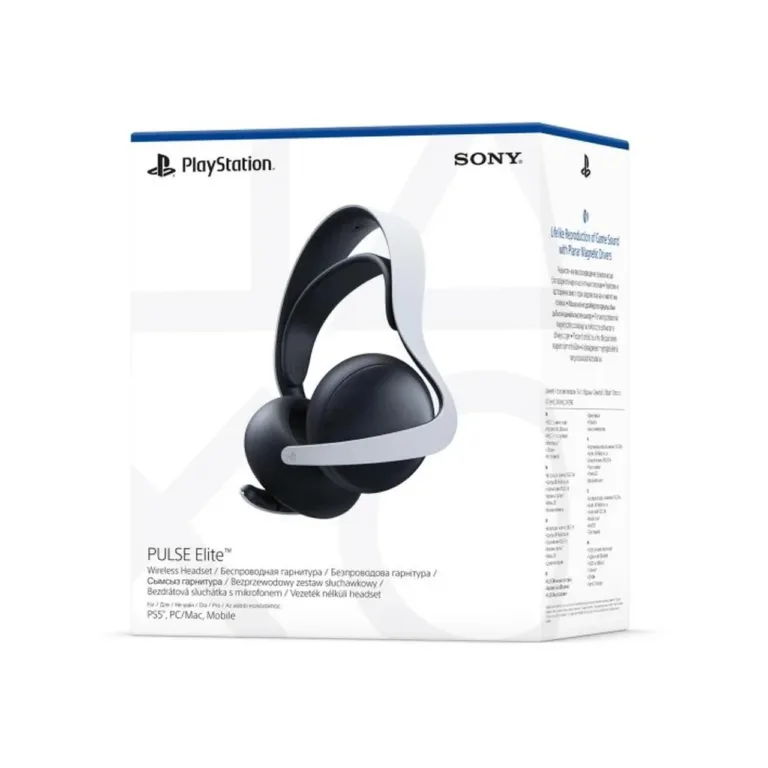 Sony PlayStation 5 Pulse Elite 347 g juhtmevabad mikrofoniga Stereo 2.0 must-valged mängurikõrvaklapid, 30 h aku, Bluetooth 5.0, PlayStation Link