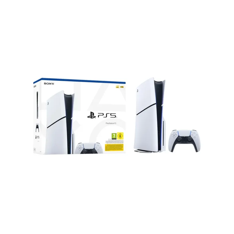 Sony PlayStation 5 Slim 1TB valge/must mängukonsool, AMD Ryzen Zen 2, Blu-Ray, 4K UHD, Wi-Fi 6, Bluetooth 5.1, HDR, komplektis 1 juhtpult