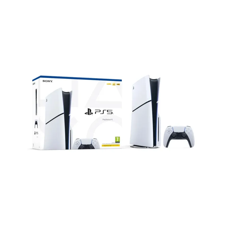 Sony PlayStation 5 Slim 1TB valge/must mängukonsool Blu-ray/DVD, 8K UHD, AMD Ryzen Zen 2, Wi-Fi 6, Bluetooth 5.1, 358 x 216 x 92 mm
