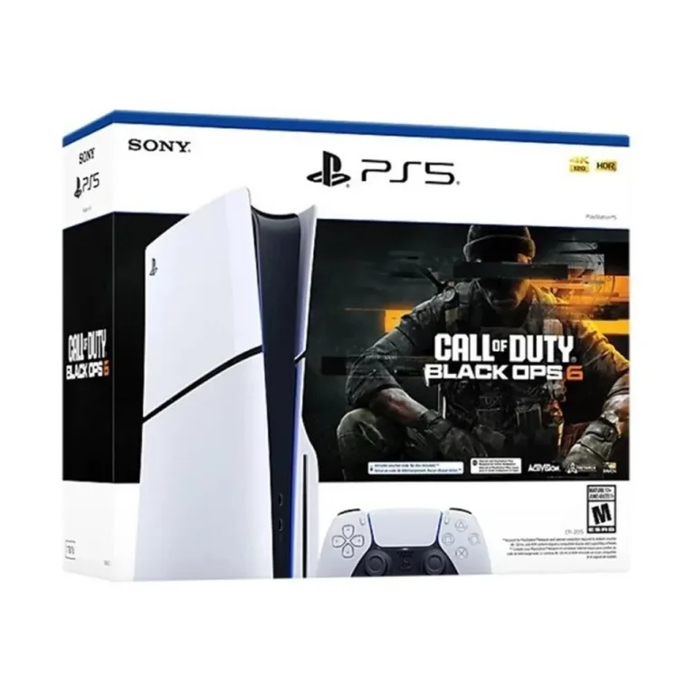 Sony PlayStation 5 Slim Digital Edition CFI-2016 1TB SSD mängukonsool, AMD Ryzen Zen 2, AMD RDNA 2 graafikaga, Wi-Fi 6, must/valge, komplektis Call of Duty: Black Ops 6