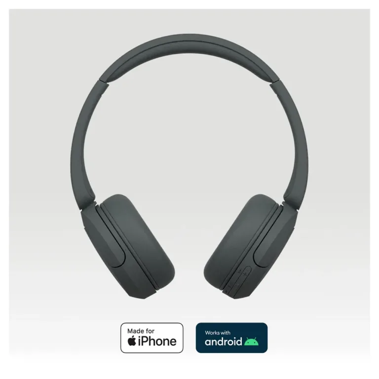 Sony WH-CH520B.CE7 mustad juhtmevabad 147 g peavõruga kõrvaklapid Bluetoothiga, USB-C, 50-tunnise akuga muusika ja kõnede jaoks