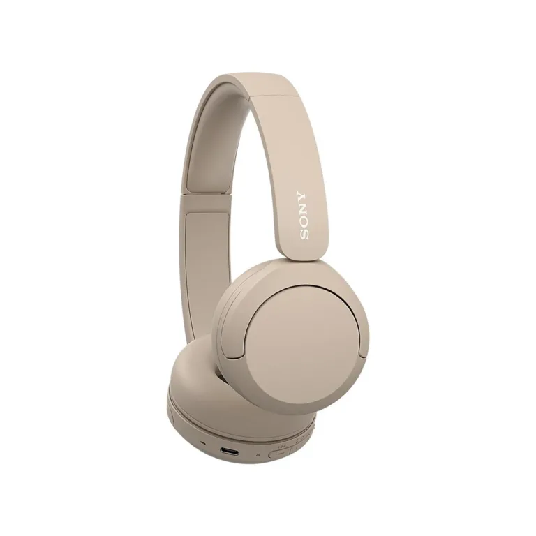 Sony WH-CH520C.CE7 juhtmevabad Bluetooth 5.2 kõrvaklapid, 40 h aku, USB-C laadimine, kõnedeks ja muusikaks, kreemikas