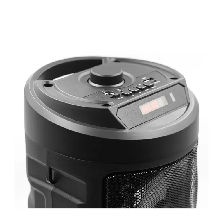 Squeak SQ1004 40W Bluetooth 5.0 LED-ekraaniga kaasaskantav karaoke kõlar mikrofoniga, FM-raadio, USB, SD, must (163x163x400 mm)