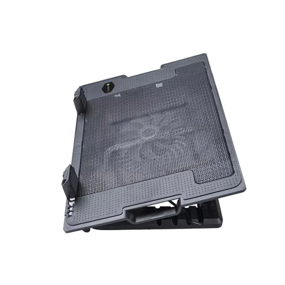Techly 106244 370x265x33 mm must sülearvutialus kuni 17,3” ventilaatori ja USB-hubiga – 7