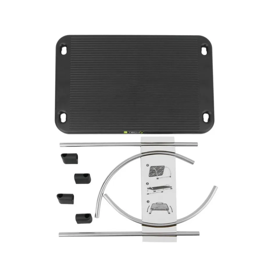 Techly ICA-FR 13 reguleeritava kõrgusega must ABS jalatugi 43×28 cm kontorisse – 11
