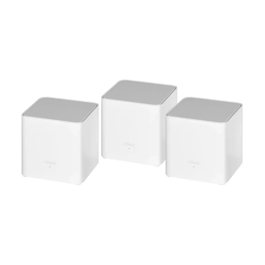 Tenda EX3-3pack 3-seadmelise Wi-Fi 6 (802.11ax) kahe sagedusalaga mesh-süsteem, valge, MU-MIMO, Amazon Alexa tugi, vanemliku järelevalvega