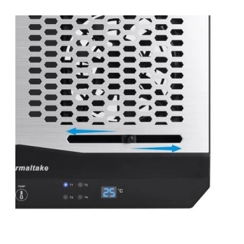 Thermaltake CL-N002-PL12BL-A 390×277,5 mm alumiiniumist must sülearvuti jahutusalus 2×120 mm ventilaatoriga, pöörlemiskiirus 1000–1300 p/min – 7