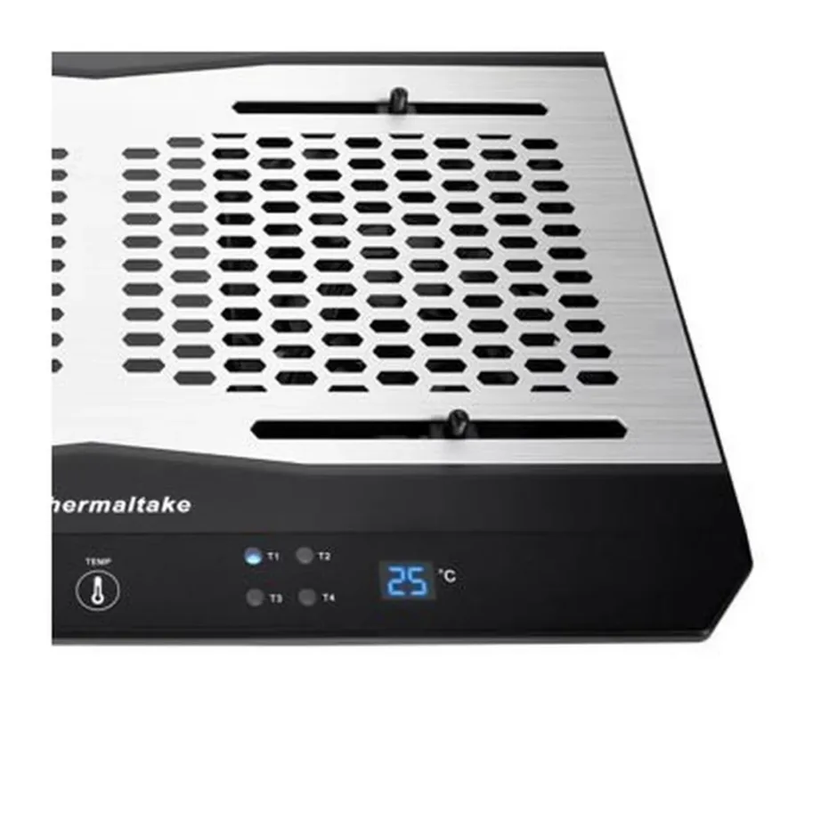 Thermaltake CL-N002-PL12BL-A 390×277,5 mm alumiiniumist must sülearvuti jahutusalus 2×120 mm ventilaatoriga, pöörlemiskiirus 1000–1300 p/min – 9