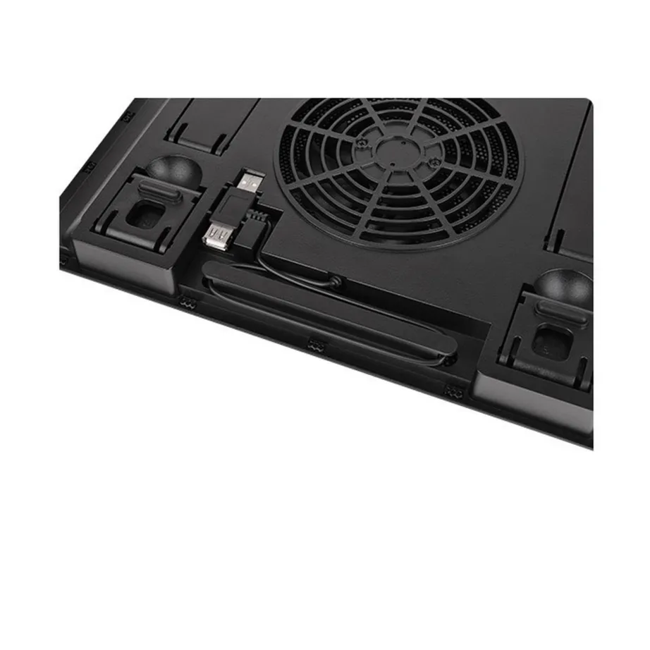 Thermaltake Massive A23 CL-N013-PL12BL-A 350x260x32 mm must metallist ja plastist sülearvuti jahutusalus 10–16” USB-toitega, 120 mm ventilaatoriga – 4