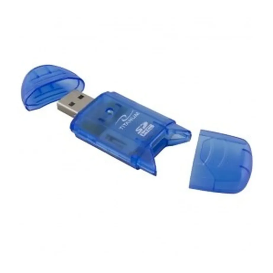 Titanum TA101B sinine USB 2.0 mälukaardilugeja SD/MicroSD/MMC kaartidele – 4
