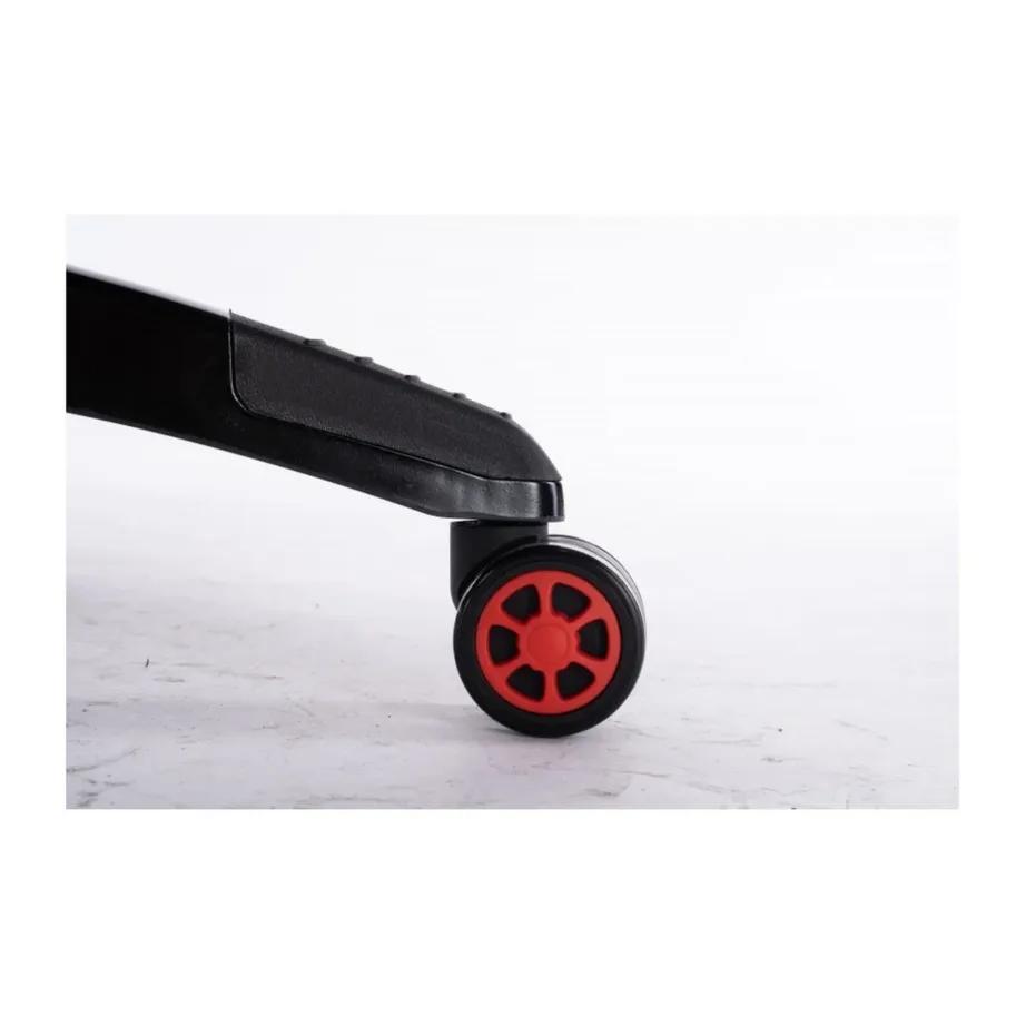 TOP E SHOP DRIFT CZE 52 cm must-punane kunstnahast reguleeritav mänguritool kaelapadjaga – 2