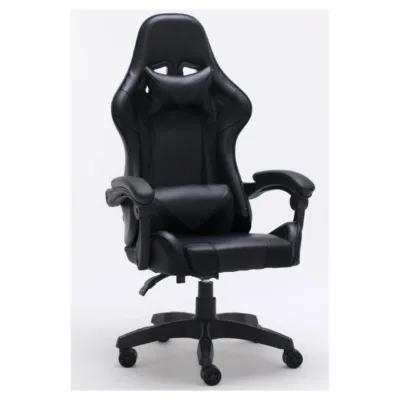 Topeshop REMUS CZA polsterdatud nahkkattega must kontoritool, reguleeritava peatoe ja käetugedega, 66x62x115–125 cm