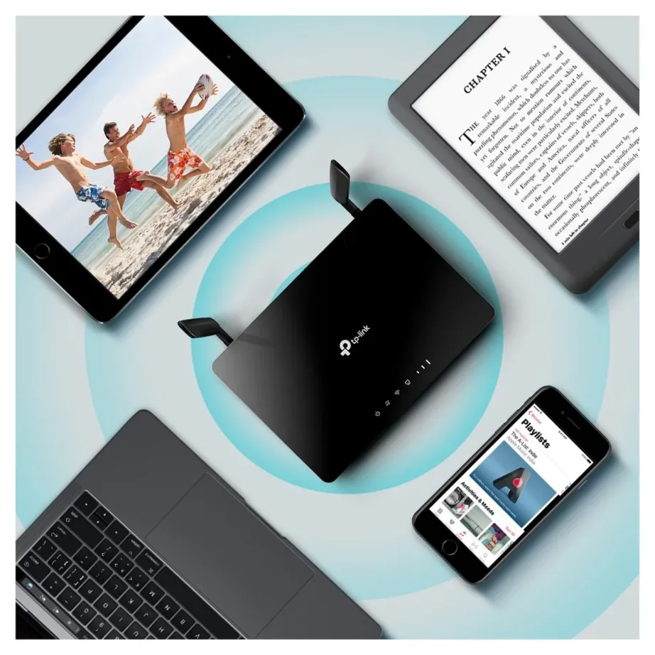 TP-Link Archer MR402 must 4G LTE kaheribaline Wi-Fi ruuter (2,4/5 GHz, 1167 Mbit/s, SIM-pesaga, 2 välisantenni, Fast Ethernet LAN/WAN) – 5