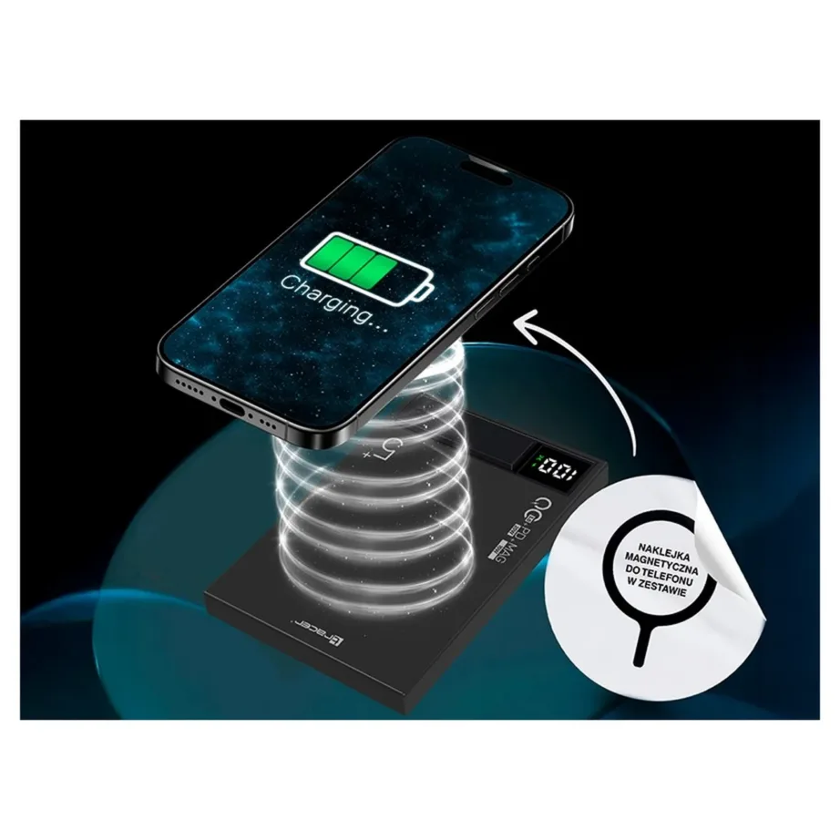 Tracer AirMag1 5000mAh must MagSafe kiirlaetav akupank USB-C PD 20W iPhone’i ja Apple’i seadmetele – 10