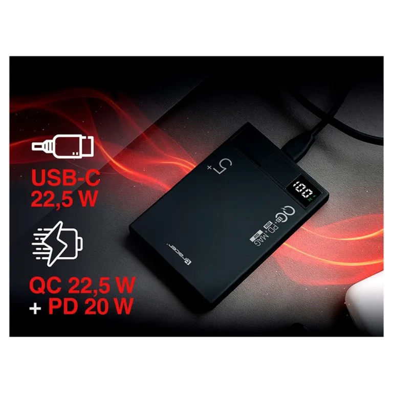 Tracer AirMag1 5000mAh must MagSafe kiirlaetav akupank USB-C PD 20W iPhone’i ja Apple’i seadmetele