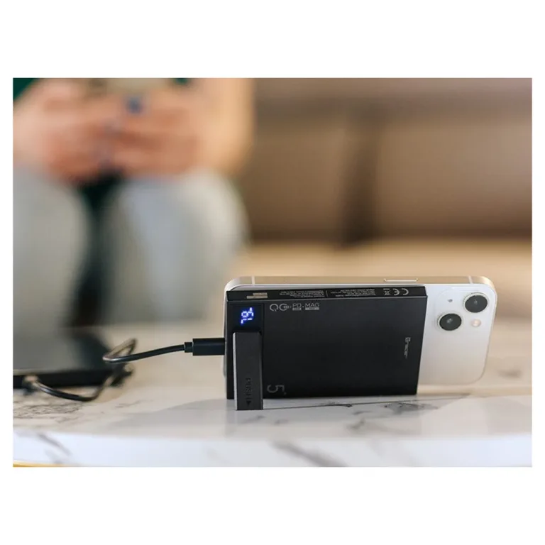 Tracer AirMag1 5000mAh must MagSafe kiirlaetav akupank USB-C PD 20W iPhone’i ja Apple’i seadmetele