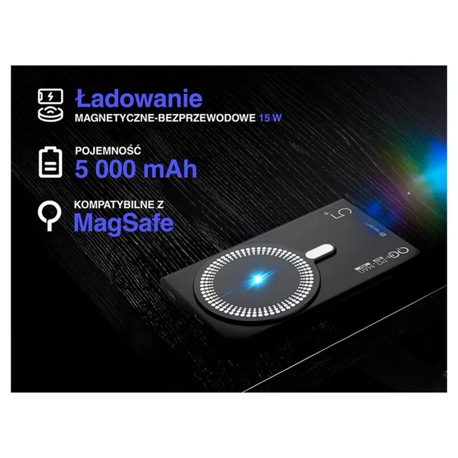 Tracer AirMag2 TRABAT47645 5000mAh 20W PD MagSafe must kaasaskantav akupank iPhone’i ja Apple seadmetele – 8