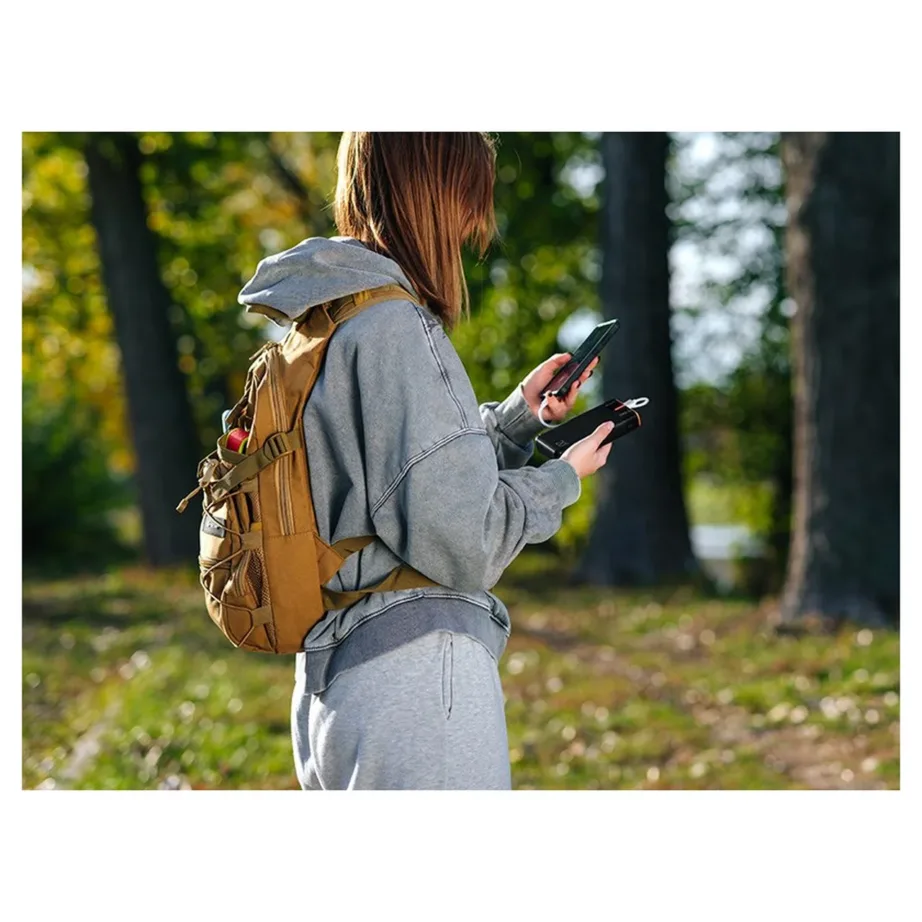 Tracer EnerGen TRABAT47516 20000 mAh must/oranž akupank, 2x USB-A, 1x USB-C, PD 20 W ja QC 3.0, kuni 3 seadmele – 2