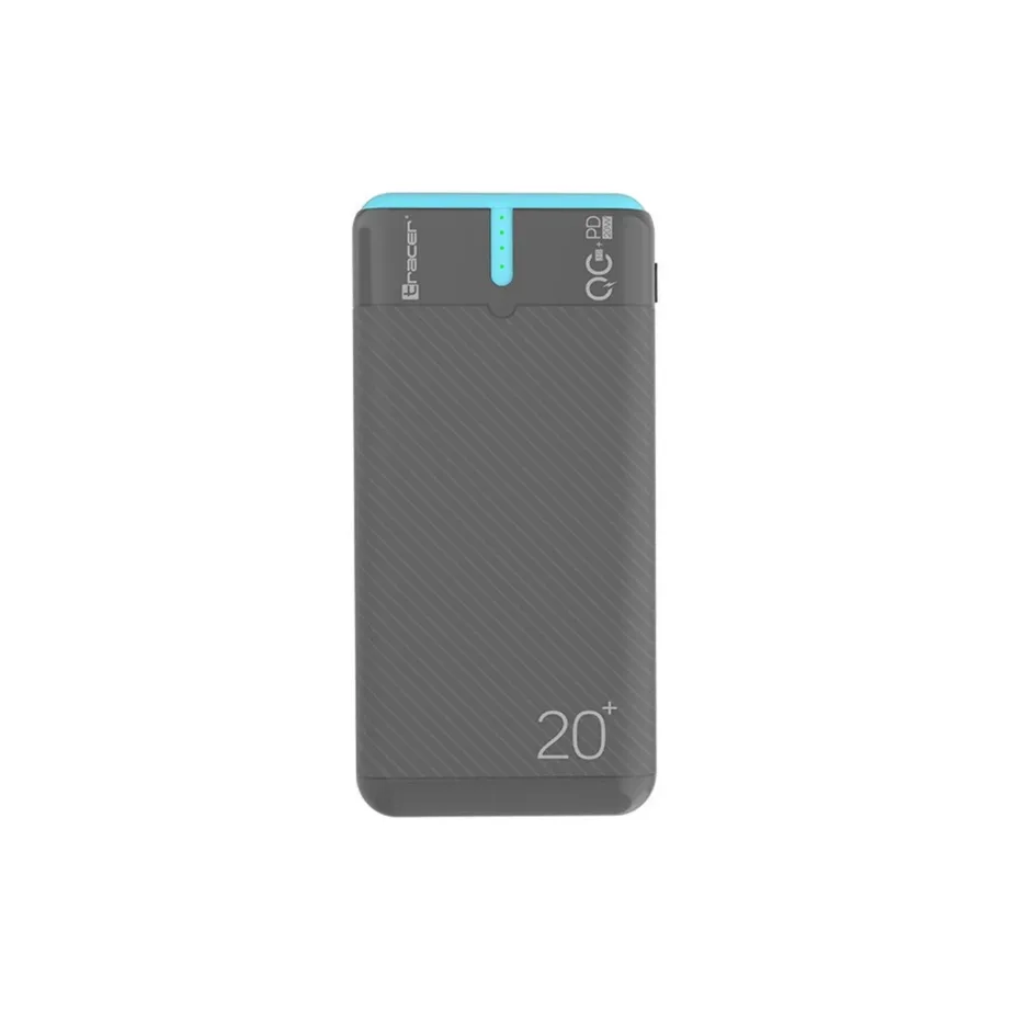 Tracer EnerGen TRABAT47517 20000 mAh sinine/oranž akupank 3 seadmele, USB-C/2xUSB-A, kiirlaadimine PD/QC 3.0, 400 g – 6
