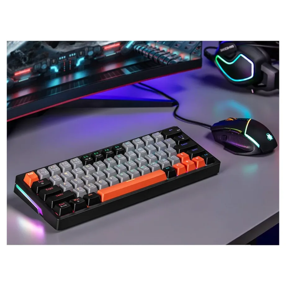 Tracer GAMEZONE EVO1 TRAKLA47297 63-klahviline valge mehaaniline RGB-taustvalgustusega mänguklaviatuur, USB-ühendus, QWERTY – 6