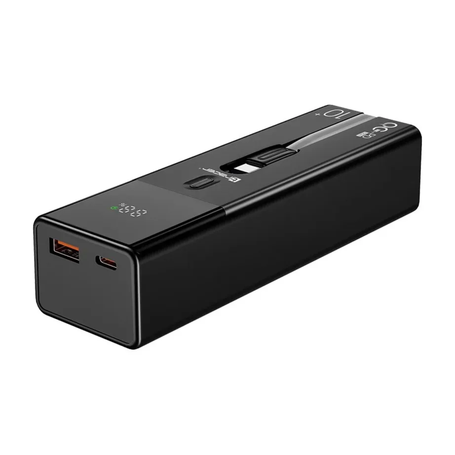 Tracer Quant TRABAT47641 10000mAh 100W PD+QC must akupank, 1x USB-C, 1x USB-A, kiirlaadimine, 121 g - 3